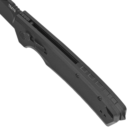 Tekto A3 Delta D/P Automatic Knife Black G10, Black D2