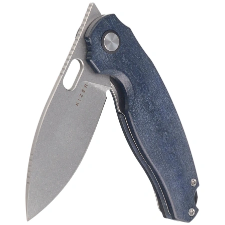 Kizer Seagull Knife Blue Canyon Richlite, Stonewashed 14C28N (V3770A2)