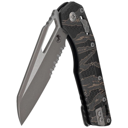 Microtech MSI S/E Knife Tiger Camo Tri-Grip Polymer, Apocalyptic P/S M390MK by Tony Marfione (210T-11APPMTRC)