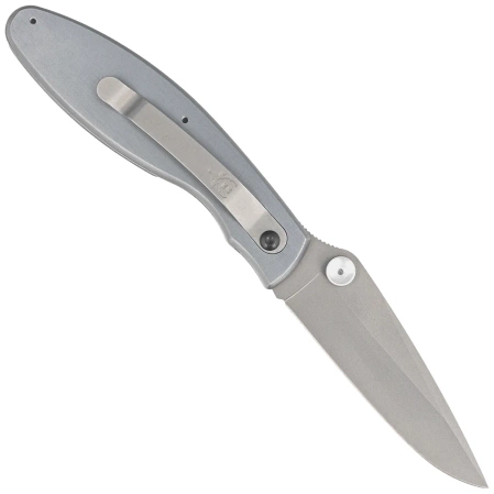 Muela KMC-7R Gray Aluminum/Red Pakka Wood, Satin 440C Knife