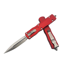 Nóż automatyczny OTF Microtech Dirac D/E Red Aluminium, Stonewashed M390 by Tony Marfione (225-10RD)
