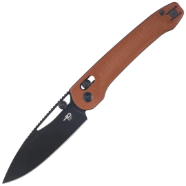 Bestech Cobber Knife Brown Micarta, Black PVD 14C28N by Happy as Larry (BG68F)