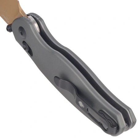 Kizer Phoca CC Knife Gray Aluminum, Sunset Metal PVD AEB-L (V3780A2)