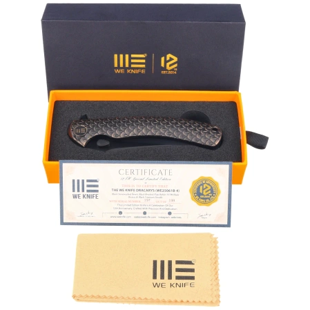 WeKnife Dracarys LE No 197/199 Bronze / Black Titanium, Black Stonewashed M390 (WE25061B-4)