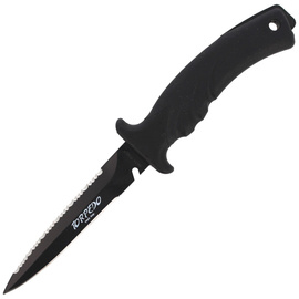 Nóż nurkowy MAC Torpedo 11 BE Black PP-TPE, Black Idroglider W 1.4060