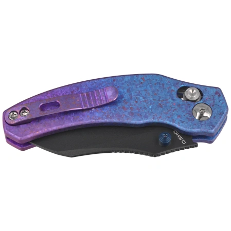 Nóż składany Kizer Mini Bulldog Purple-Blue Crystallized Titanium, Matte DLC Ultra S45VN by O.SHO (Ki3672SA1)