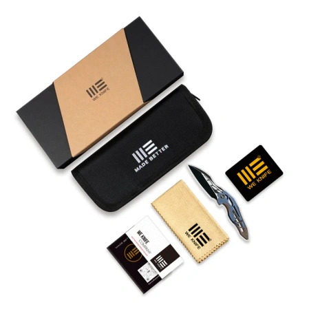 Nóż składany WeKnife Ignio Mystery Box Blue Titanium, Stonewashed CPM 20CV by Toni Tietzel (WE22042B-3 MB)