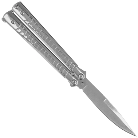 Martinez Albainox Balisong Knife Gray Steel, Satin 3Cr13Mov (02211)