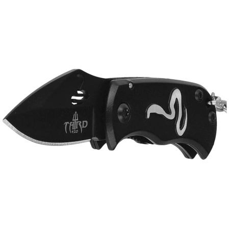 Nóż składany brelok Third Decor Habitat Cobra Black Aluminium, Black 420 (N201C)
