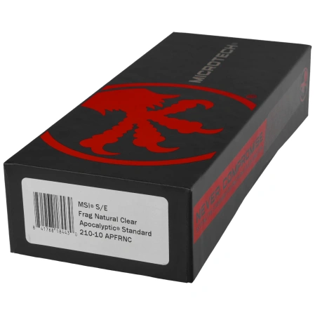 Microtech MSI S/E Knife Natural Clear Frag Aluminum, Apocalyptic M390MK by Tony Marfione (210-10APFRNC)