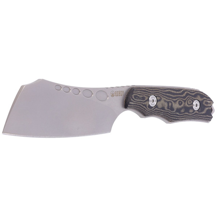 Kubey Knife Aiden, Black Micarta, Sand Blasted D2 by Damiano Dall'Amico (KU341A)