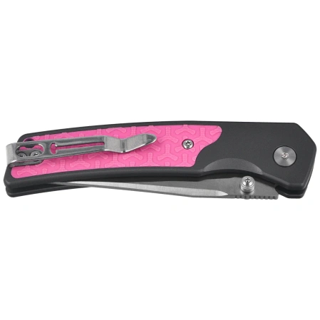Bestechman Icebreaker Knife Grey Aluminum / Pink G10, Satin D2 (BMK16B)
