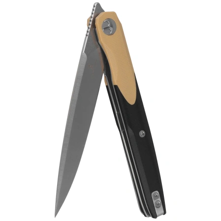 Nóż składany Bestechman Lanza Khaki/Black G10, Satin/Stonewashed 14C28N by Grzegorz Grabarski (BMK14B)