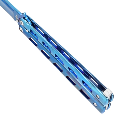 Nóż motylkowy Third Decor Habitat Balisong Blue Titanium Stainless Steel, Blue Titanium (10967A)