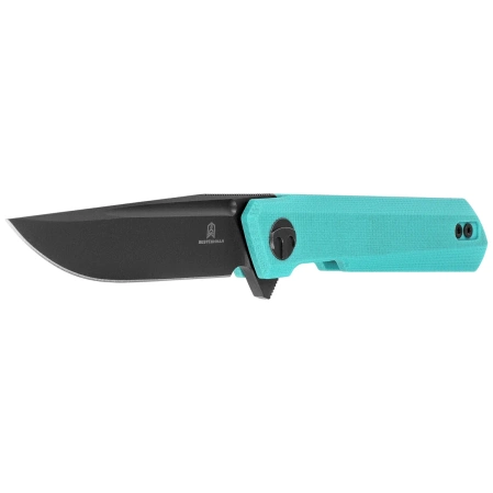 Bestechman Mini Dundee DD Knife Light Blue G10, Grey PVD D2 by Ostap Hel (BMK08E)