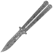 Martinez Albainox Balisong Knife 3D Damascus Pattern Steel, 3D Damascus Pattern 3Cr13Mov (02218)