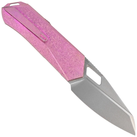 Remette Woodpecker Knife Crystal Purple Titanium, Hand Grinding Pearlescent M390 (RTWP-IP)