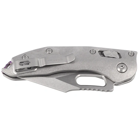Microtech Stitch Ram-Lok S/E Marfione Select Knife Gray Titanium, Stonewashed M390MK by Borka Blades and Tony Marfione (169RL-10MS3)