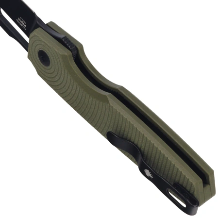 Nóż składany Kizer Dogfish Green G10, Black Nitro-V by Caleb Waldman (V3640A2)