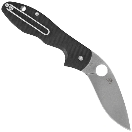 Spyderco Retract Knife Black G10, Satin 9Cr18MoV by Ed Schempp (C276GP)