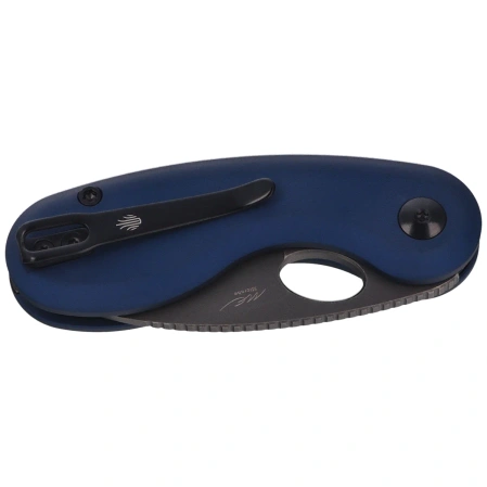 Kizer Microbe Knife Blue Aluminum, Gray Stonewashed 14C28N by Maksim Epifantsev (V2742A1)