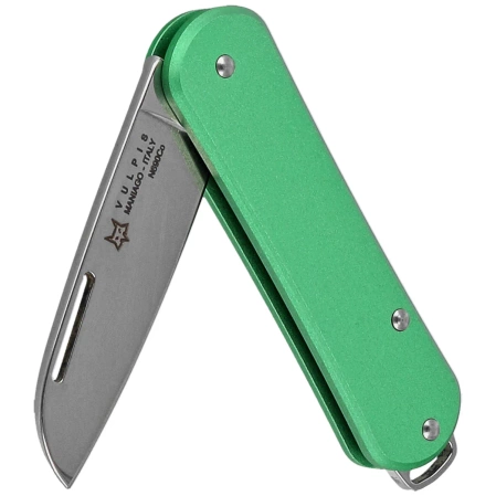 Fox Vulpis OD Green Aluminium, Polished N690Co Pocket Knife (FX-VP108 OD)
