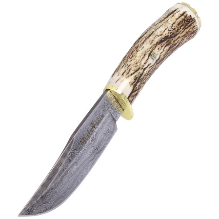 Muela Braco-11DAM Deer Stag Knife, Damascus