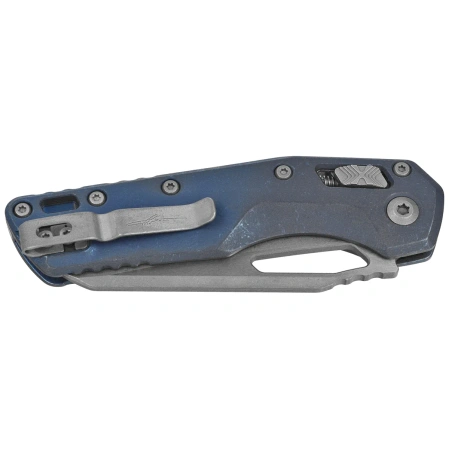Microtech MSI S/E Ram-Lok Marfione Select Knife Antique Blue Slab Side Titanium, Apocalyptic M390MK by Tony Marfione (210-10APMS2)