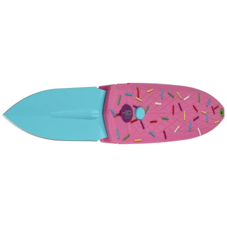 Bestech QUQU Pink/Printed Sprinkle Pattern G10, Blue 14C28N by Gogo Knife (BG57C-2)