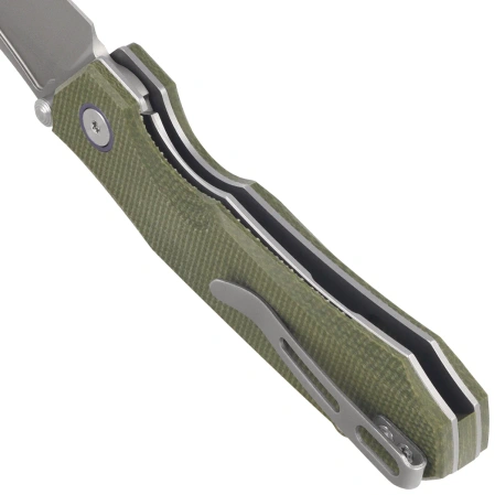 Nóż składany Remette Rhino Micarta, Stonewashed 14C28N (MC25A)