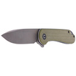 CIVIVI Knife Elementum Flipper Olive Micarta, Satin Finish (C907S)