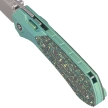 Nóż składany Remette Meteor Green Anodizing Carbon Fiber/Titanium, Pearlescent M390 (RTPT-CL)