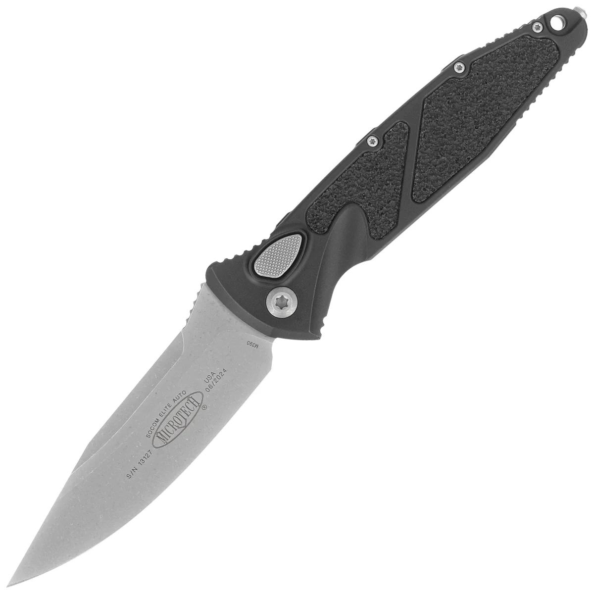 Microtech Socom Elite Auto S/E Black Aluminum, Apocalyptic M390MK 