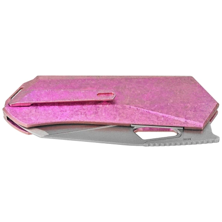 Remette Woodpecker Knife Crystal Purple Titanium, Hand Grinding Pearlescent M390 (RTWP-IP)