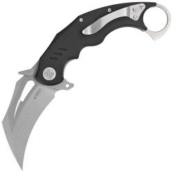 Kubey Wrath Knife Black G10, Beadblasted 14C28N by MUZI Design (KU261A)