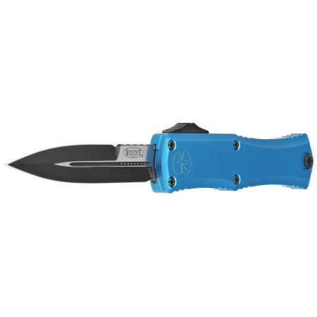 Microtech Hera II Mini Bayonet OTF Knife Blue Aluminum, Black M390MK by Tony and Sean Marfione (1701M-1BL)