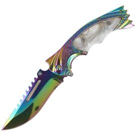 Herbertz CJH Rainbow Titanium/Pearl Knife, Rainbow Titanium 3Cr13MoV (567312 - ART000136)