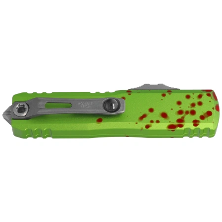 Nóż automatyczny OTF Microtech UTX-85 Gen IV D/E Zombie-Tech Aluminium, Stonewashed P/S M390MK by Tony Marfione (12324-11Z)