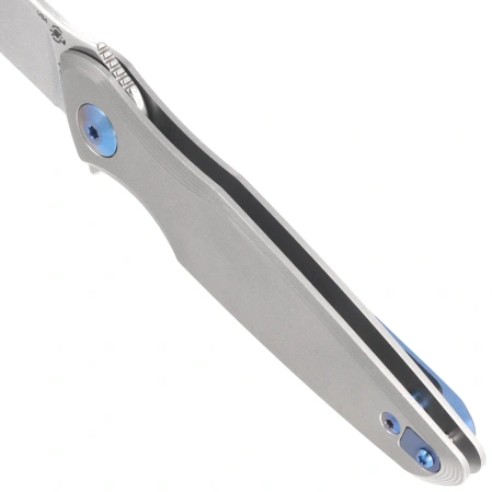 Spartan Blades Pandia Knife Gray Titanium, Blue HW, Stonewashed MagnaCut by Curtis Iovito (SF16SWBL)