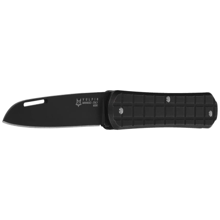 Fox Vulpis 130 LE No 039/250 Pocket  Knife Grenade Pattern Black Copper, Black Stonewashed M390 (FX-VPGP130 COB)