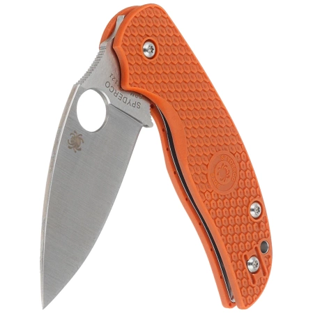 Spyderco Sage 5 Burnt Orange FRN Knife, Satin Plain CPM REX 121 (C123BORP)