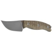 Bestech Heidiblacksmith #3 Upswept Green Canvas Micarta, Satin 14C28N by Heidi (BFK08C)