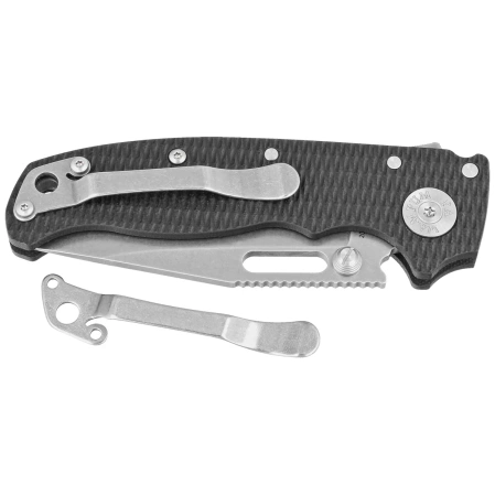 Demko AD20.5 CP Knife Black G10, Stonewashed CPM 20CV by Andrew Demko (AD20.5-20CV-BLACK G10-CP)