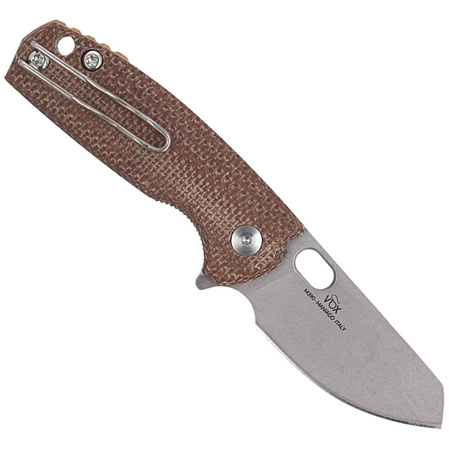 Nóż składany Fox Baby Core Natural Micarta, Stonewashed M390 by Jesper Voxnæs (FX-608 MC)