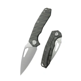 Kubey KB Coeus Knife, Flame Ano Titanium, Beadblasted M390 (KB286D)
