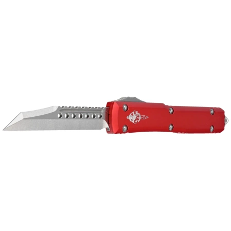 Microtech Ultratech Warhound OTF Knife Signature Red Aluminum, Stonewashed by Tony Marfione (119W-10RDS)
