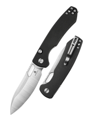 Bestechman Firebird Knife Black G10, Satin / Stonewashed D2 (BMK05A)