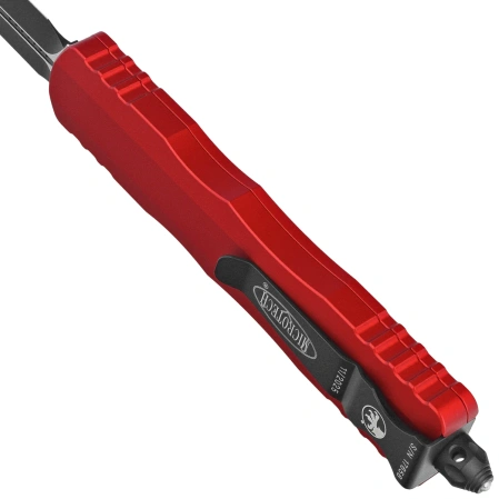 Microtech Dirac Delta D/E OTF Knife Red Aluminum, Black M390 by Tony Marfione (227-1RD)