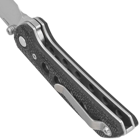 Nóż składany Reate PL-XT Black Micarta/Black G10, Stonewashed Nitro-V