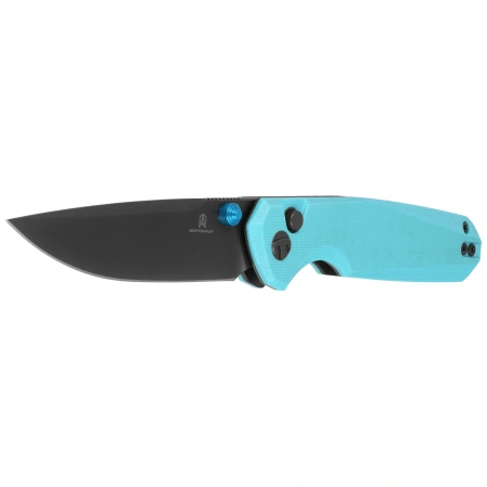 Nóż składany Bestechman Velix Light Blue G10, Grey PVD 14C28N by Ostap Hel (BMK07D)